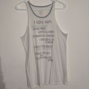 Fox tank top white large